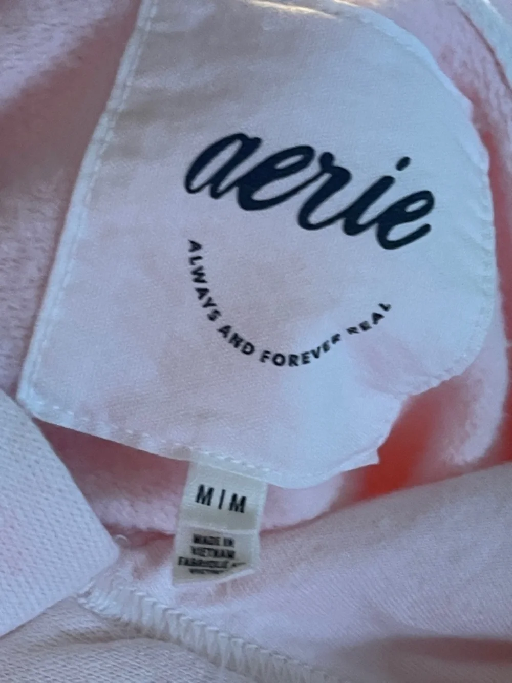 ❗️Sold❗️Aerie Oversized Travel Hoodie Pink Petal Longer Length Size M NWT - Picture 6 of 11